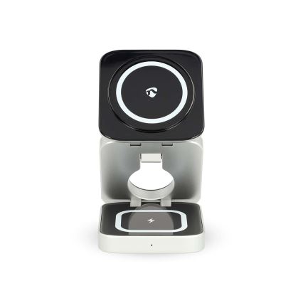 Ασύρματος φορτιστής 3σε1 15W ασημί