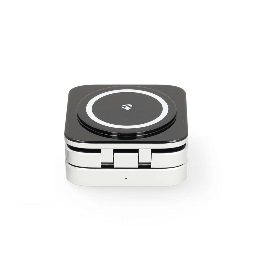 Ασύρματος φορτιστής 3σε1 15W ασημί