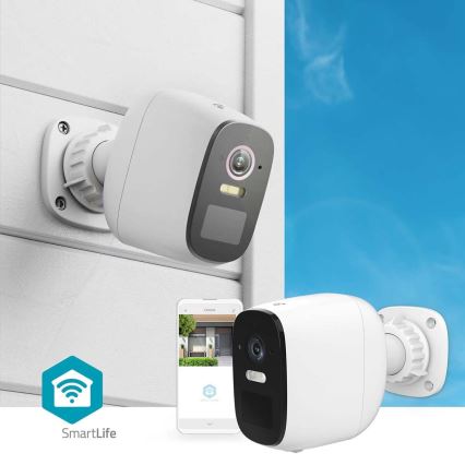 Έξυπνη επαναφορτιζόμενη κάμερα εξωτερικού χώρου με αισθητήρα SmartLife 4MP Quad HD 1440p 5V/5200mAh Wi-Fi Tuya IP66