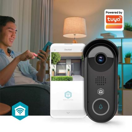Έξυπνο βιντεοκουδούνι SmartLife με αισθητήρα κίνησης — 5V, Full HD 1080p, IP54, Wi‑Fi, Tuya