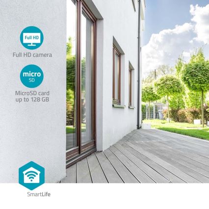 Έξυπνη εξωτερική κάμερα Smartlife Full HD 1080p με φωτισμό LED Wi-Fi Tuya IP65
