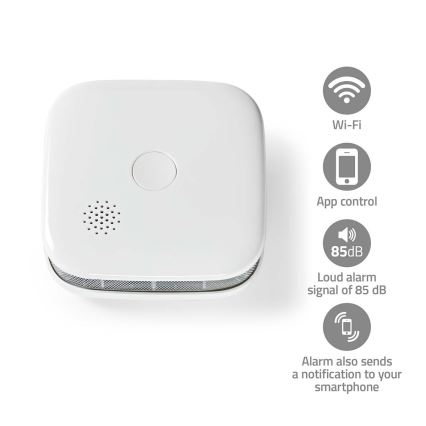 Ανιχνευτής καπνού SmartLife 3V/1xCR123A Wi-Fi Tuya