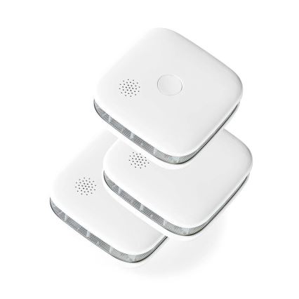 ΣΕΤ 3x Ανιχνευτής καπνού SmartLife 3V/1xCR123A Wi-Fi Tuya