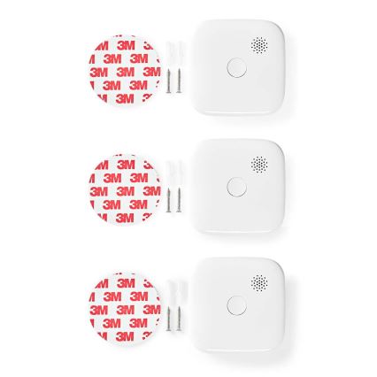 ΣΕΤ 3x Ανιχνευτής καπνού SmartLife 3V/1xCR123A Wi-Fi Tuya