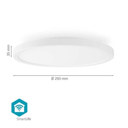 RGBW Φωτιστικό οροφής dimming SmartLife LED/18W/230V 2700-6500K Wi-Fi Tuya