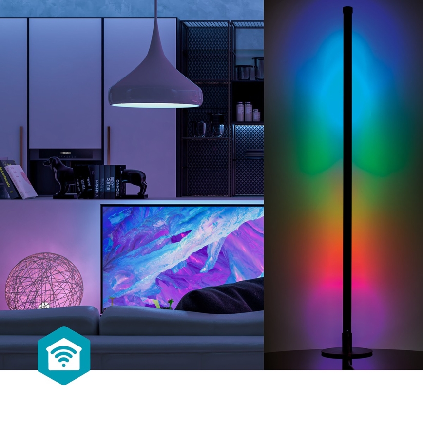 LED RGBIC Φωτιστικό δαπέδου ντιμαριζόμενο Smartlife LED/10W/230V 100,5 cm 2700-6500K Wi-Fi Tuya + τηλεχειριστήριο