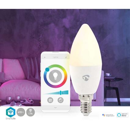 LED RGB Dimmable λαμπτήρας Smartlife E14/4,9W/230V Wi-Fi 2700-6500K