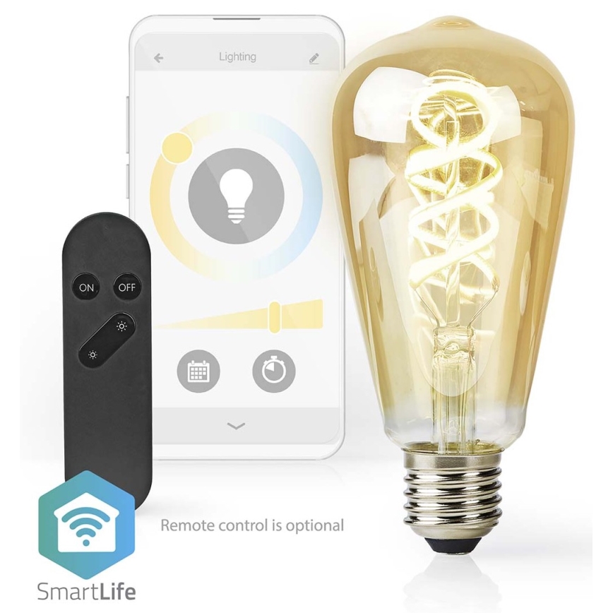 LED Dimmable λαμπτήρας ST64 E27/4,9W/230V Wi-Fi 1800-6500K