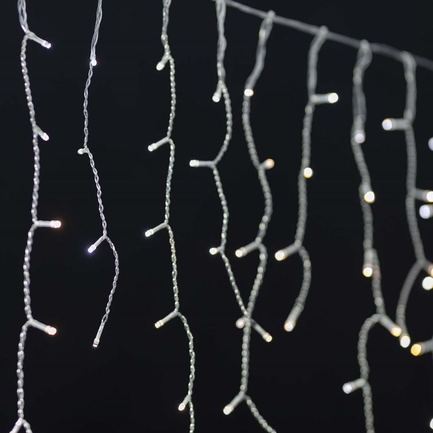 Χριστουγεννιάτικα λαμπάκια κουρτίνα LED 240xLED/8 λειτουργίες 8m IP65 Wi-Fi Tuya ψυχρό λευκό