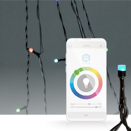 Χριστουγεννιάτικη κουρτίνα LED RGB 240xLED/11 λειτουργίες 8m IP65 Wi-Fi Tuya
