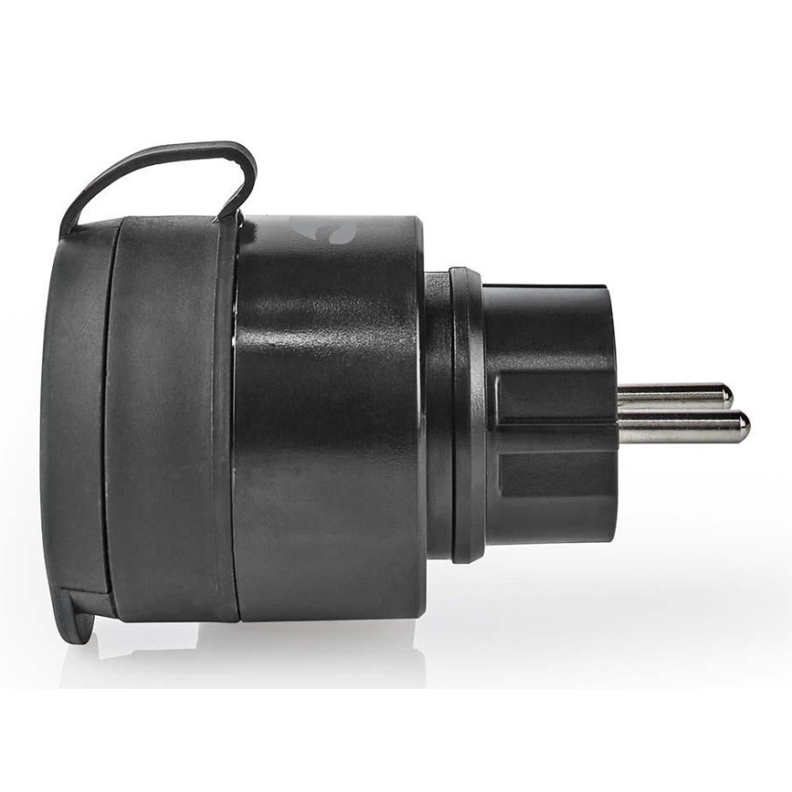 Έξυπνη πρίζα 3680W/230V/Schuko τύπου F/16A Wi-Fi IP44 μαύρο
