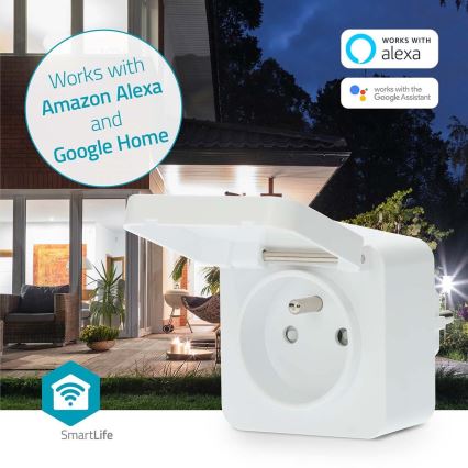 Έξυπνη πρίζα 3680W/230V/ Type E/16A Wi-Fi Tuya IP44