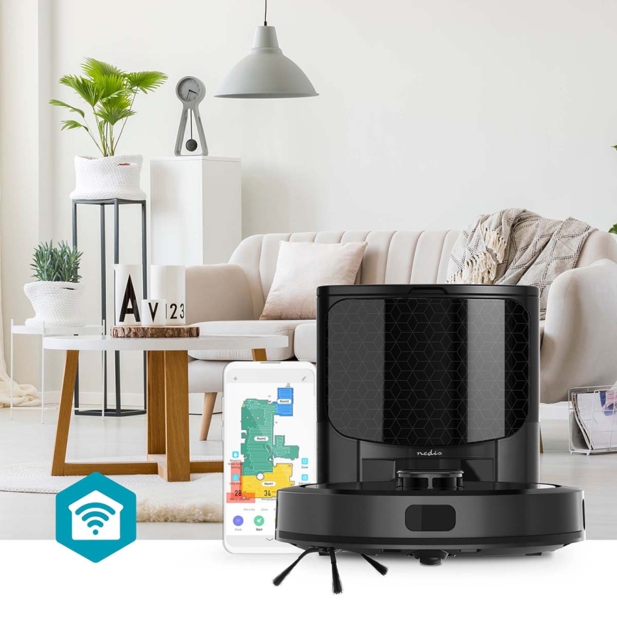 Σκούπα ρομπότ με σφουγγάρισμα SmartLife 5200 mAh Wi-Fi Tuya μαύρο + τηλεχειριστήριο