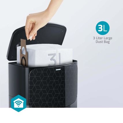 Σκούπα ρομπότ με σφουγγάρισμα SmartLife 5200 mAh Wi-Fi Tuya μαύρο + τηλεχειριστήριο