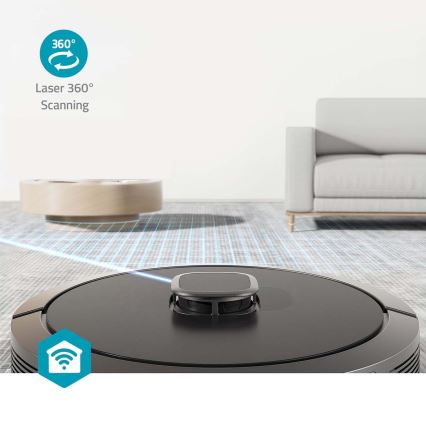 Σκούπα ρομπότ με σφουγγάρισμα SmartLife 5200 mAh Wi-Fi Tuya μαύρο + τηλεχειριστήριο