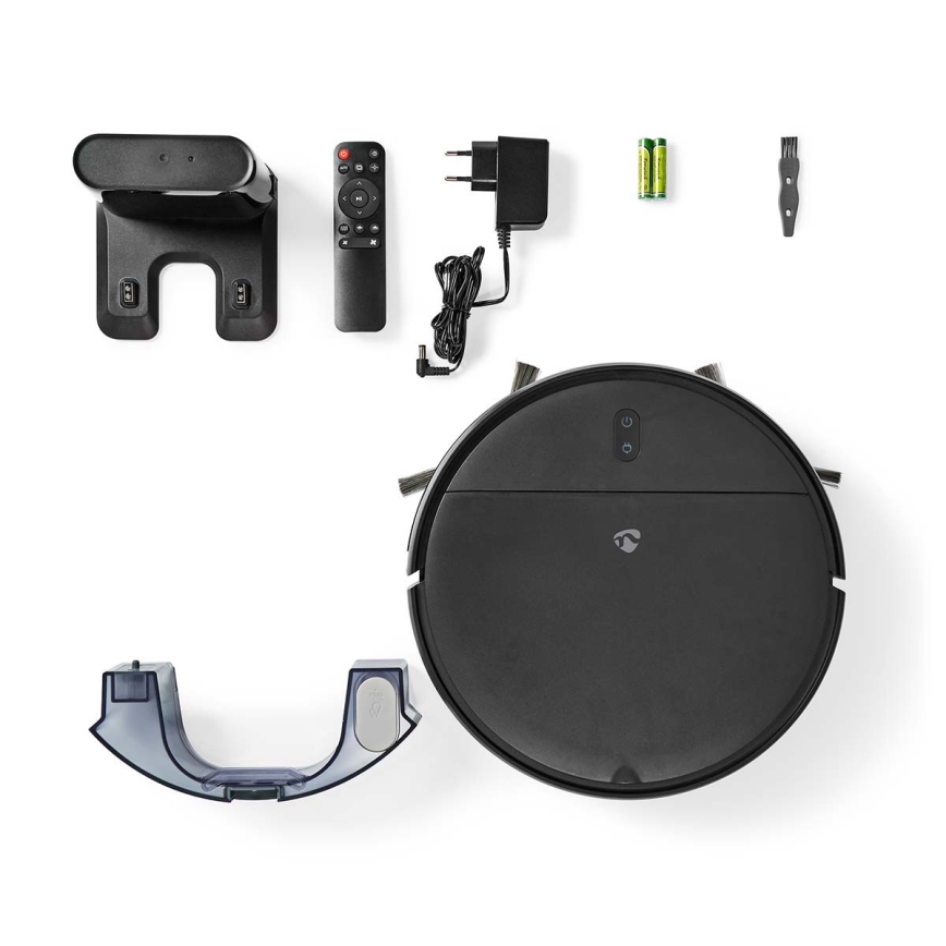 Σκούπα ρομπότ με σφουγγάρισμα 28W/2500 mAh Wi-Fi μαύρο + τηλεχειριστήριο