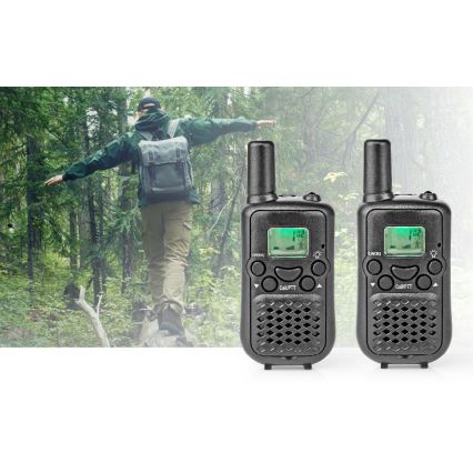 ΣΕΤ 2x Walkie-talkie με φως LED 3xAAA εμβέλεια 5 km