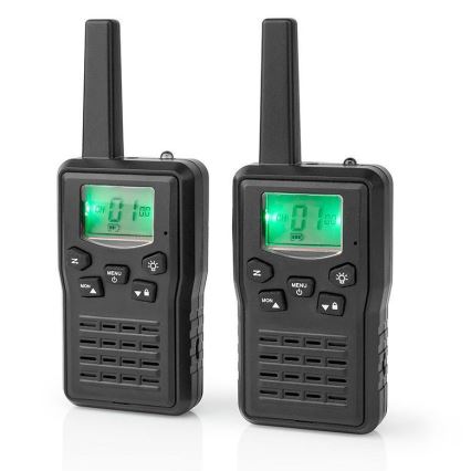 ΣΕΤ 2x Επαναφορτιζόμενο walkie-talkie με  φωτισμό LED 1300 mAh εμβέλεια 10 km