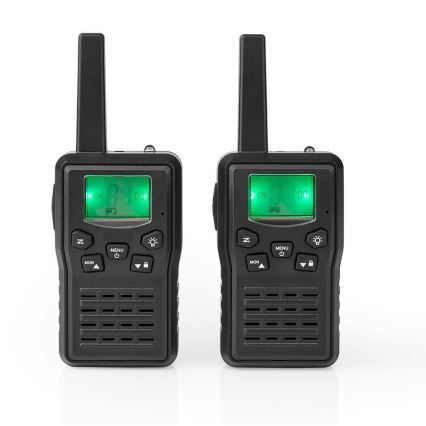 ΣΕΤ 2x Επαναφορτιζόμενο walkie-talkie με  φωτισμό LED 1300 mAh εμβέλεια 10 km