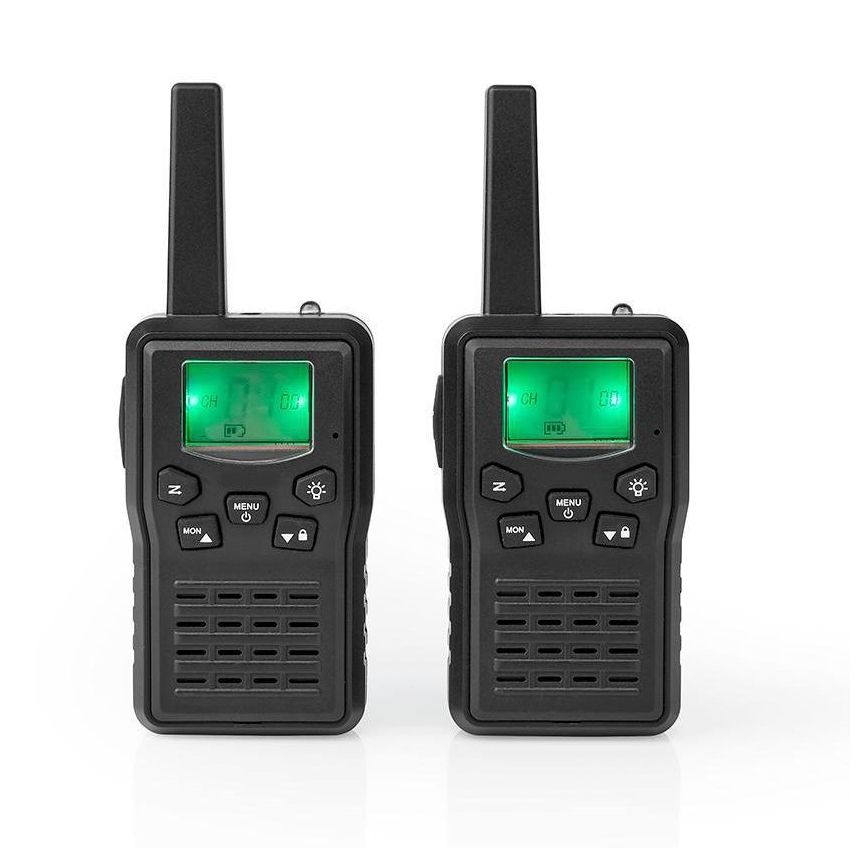 ΣΕΤ 2x Επαναφορτιζόμενο walkie-talkie με  φωτισμό LED 1300 mAh εμβέλεια 10 km