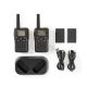 ΣΕΤ 2x Επαναφορτιζόμενο walkie-talkie με  φωτισμό LED 1300 mAh εμβέλεια 10 km