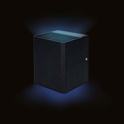 LED RGBW ρυθμιζόμενο εξωτερικό επιτοίχιο φωτιστικό SmartLife LED/12W/230V IP65 Wi-Fi Tuya μαύρο