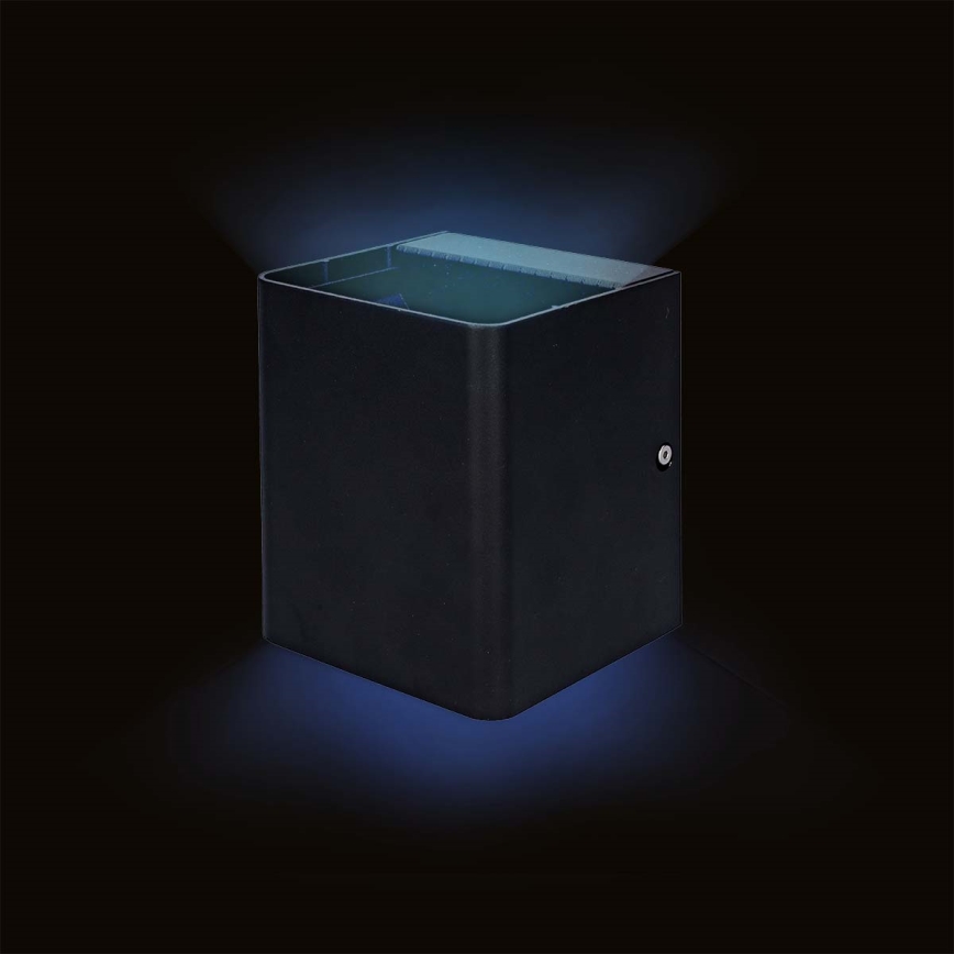 LED RGBW ρυθμιζόμενο εξωτερικό επιτοίχιο φωτιστικό SmartLife LED/12W/230V IP65 Wi-Fi Tuya μαύρο