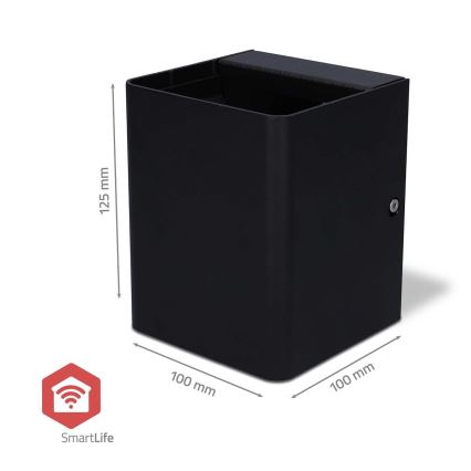 LED RGBW ρυθμιζόμενο εξωτερικό επιτοίχιο φωτιστικό SmartLife LED/12W/230V IP65 Wi-Fi Tuya μαύρο