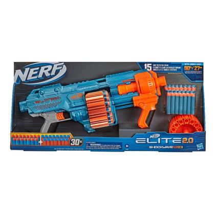 Nerf - Παιδικό όπλο Elite 2.0 Shockwave RD-15 Blaster με αξεσουάρ
