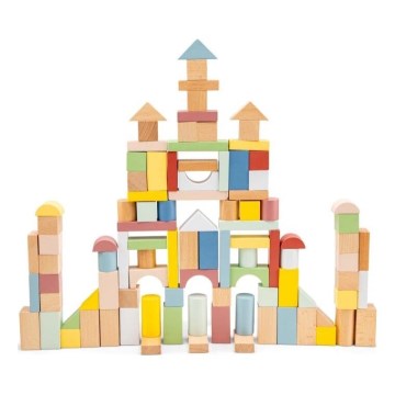 New Classic Toys - Ξύλινο blocks 100 τμχ