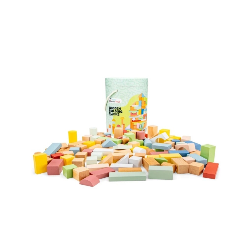 New Classic Toys - Ξύλινο blocks 100 τμχ