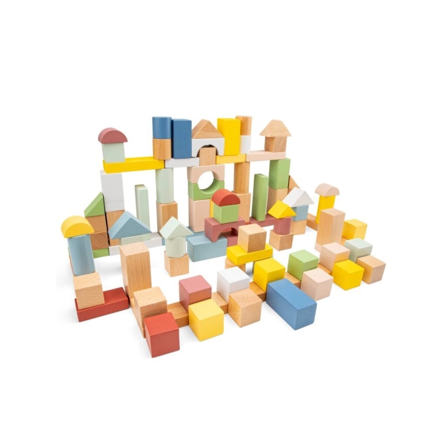 New Classic Toys - Ξύλινο blocks 100 τμχ