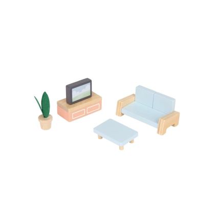 New Classic Toys - Ξύλινο σπιτάκι για κούκλες κόκκινο
