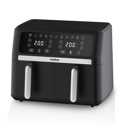 Niceboy AirFryer DUO - Διπλή φριτέζα αέρος 9 l 2400W/230V