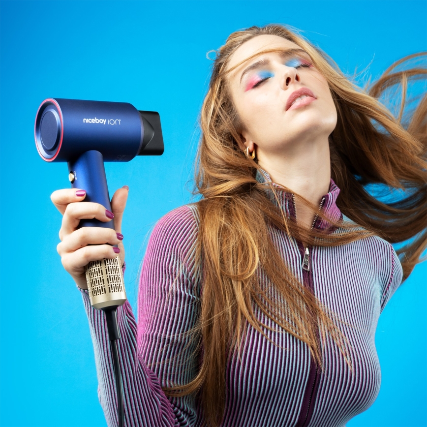 Niceboy AirSonic ELITE - Πιστολάκι μαλλιών 2200W/230V μπλε