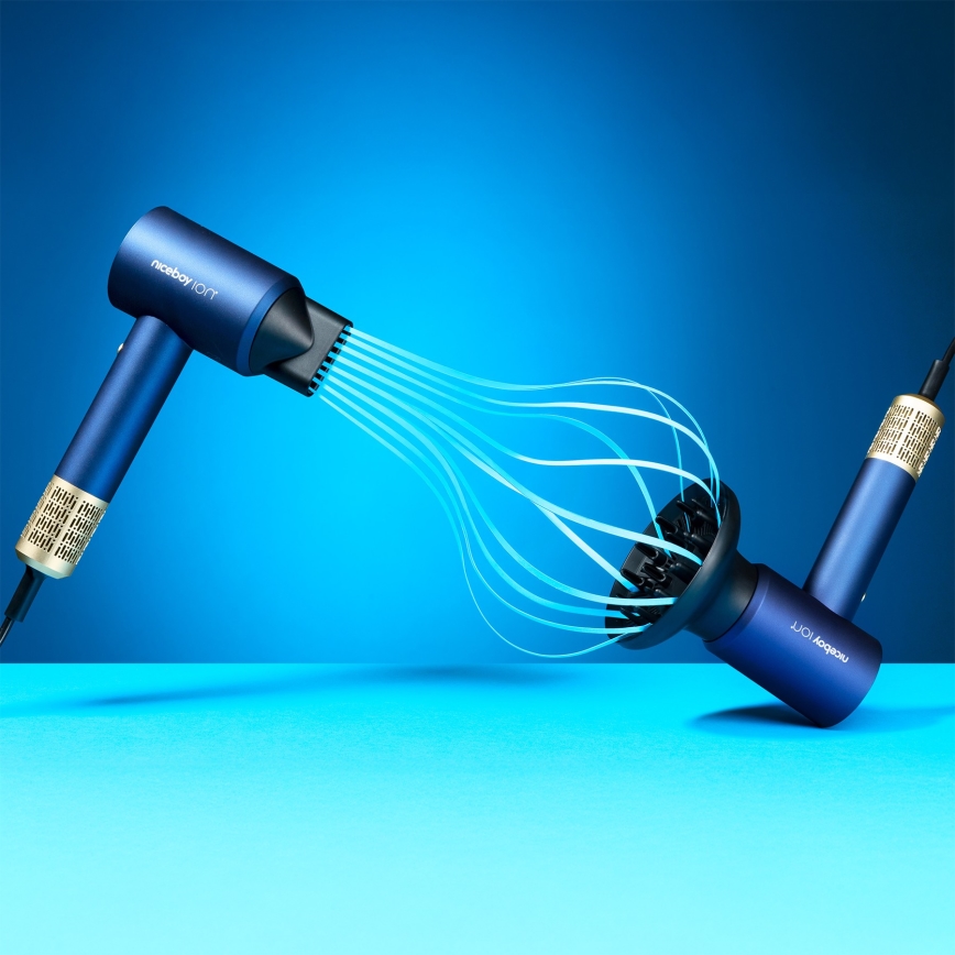 Niceboy AirSonic ELITE - Πιστολάκι μαλλιών 2200W/230V μπλε