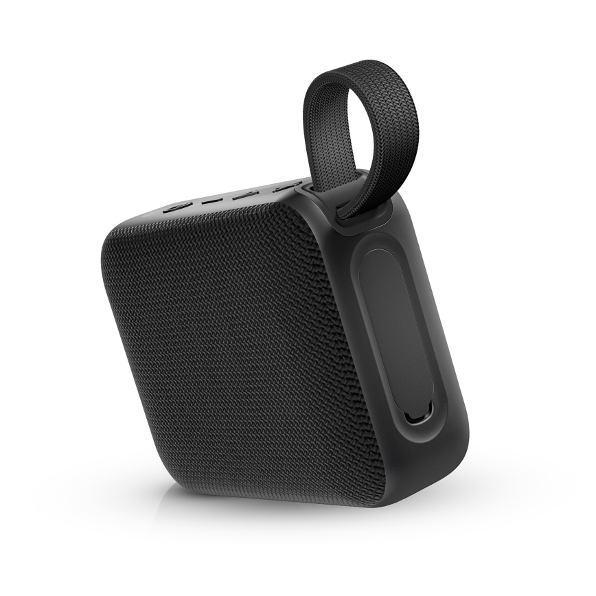 Niceboy Atom 4 - LED Ασύρματο ηχείο με μικρόφωνο 6W/1000 mAh IP67 μαύρο