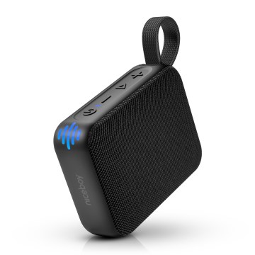 Niceboy Atom 4 - LED Ασύρματο ηχείο με μικρόφωνο 6W/1000 mAh IP67 μαύρο