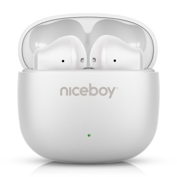 Niceboy Beans 4 POP - Ασύρματα ακουστικά 200 mAh + 2x 30 mAh IPX4 λευκό