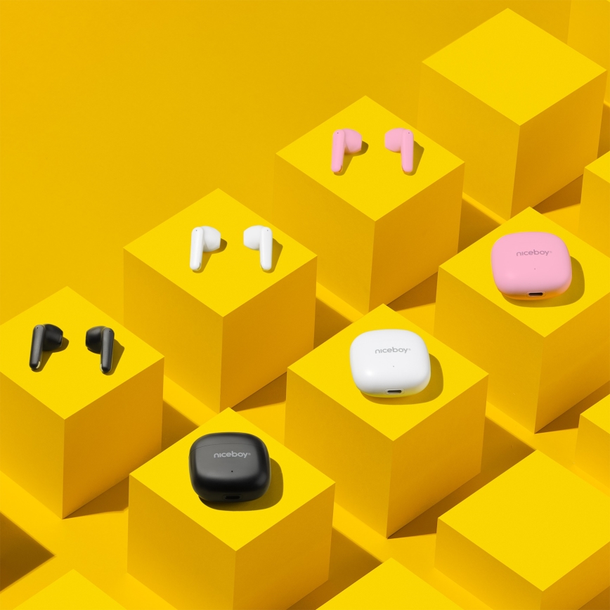 Niceboy Beans 4 POP - Ασύρματα ακουστικά 200 mAh + 2x 30 mAh IPX4 μαύρο