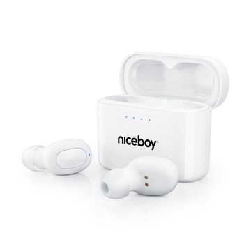 Niceboy HIVE Podsie 4 - Ασύρματα ακουστικά IP54 λευκό