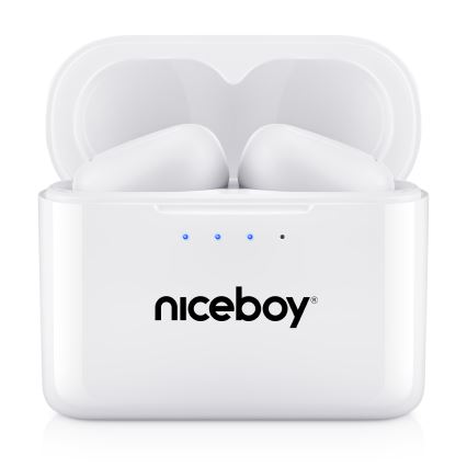 Niceboy HIVE Podsie 4 - Ασύρματα ακουστικά IP54 λευκό