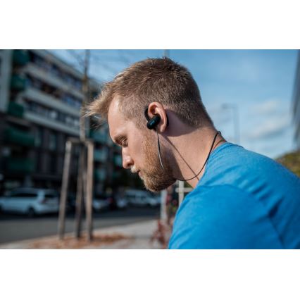 Niceboy HIVE sport 2 - Αθλητικά ακουστικά με μικρόφωνο, προστασία IPX5, μαύρα