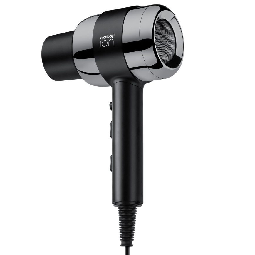 Niceboy ION AirSonic PRO - Πιστολάκι μαλλιών 2200W/230V μαύρο