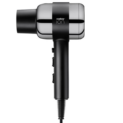 Niceboy ION AirSonic PRO - Πιστολάκι μαλλιών 2200W/230V μαύρο