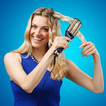 Niceboy ION AirWave PRO - Ψαλίδι μαλλιών για κυματιστά μαλλιά 100W/230V μπλε