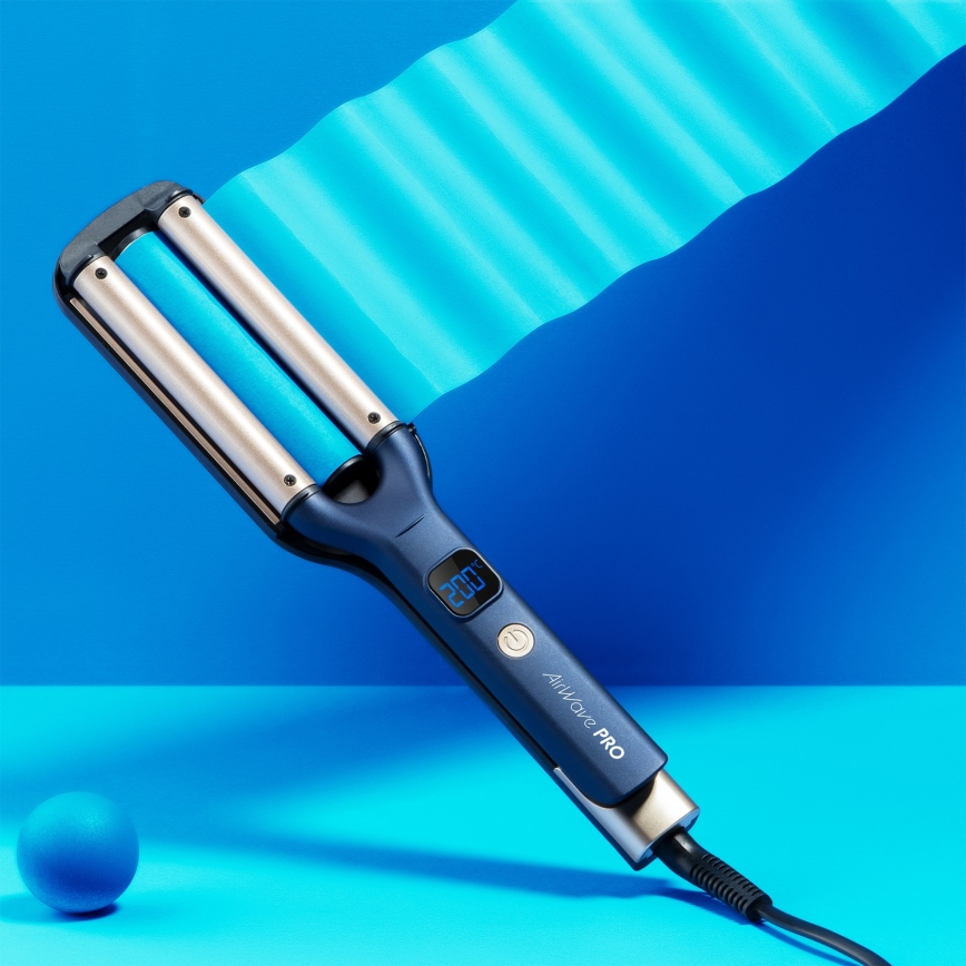 Niceboy ION AirWave PRO - Ψαλίδι μαλλιών για κυματιστά μαλλιά 100W/230V μπλε