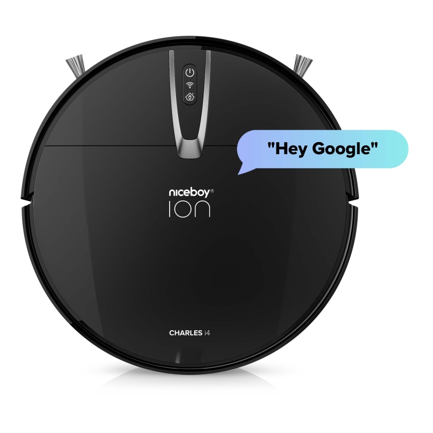Niceboy ION Charles i4 - Σκούπα ρομπότ 2σε1 4400 mAh Wi-Fi μαύρο + τηλεχειριστήριο
