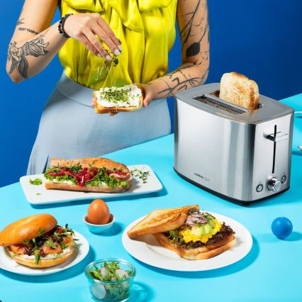 Niceboy ION Cruncher C4 - Φρυγανιέρα 2 θέσεων και επίπεδα ροδίσματος 850W/230V ανοξείδωτο ατσάλι