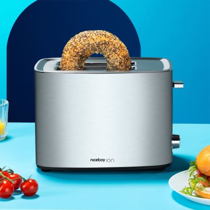 Niceboy ION Cruncher C4 - Φρυγανιέρα 2 θέσεων και επίπεδα ροδίσματος 850W/230V ανοξείδωτο ατσάλι